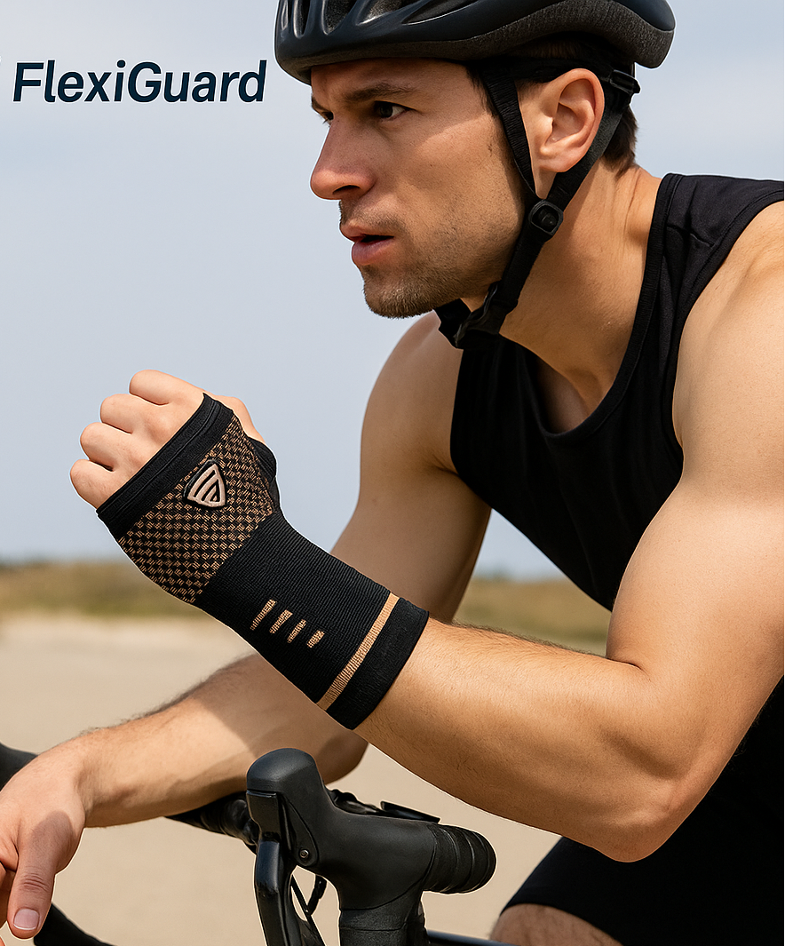 Gant de compression FlexiGuard porté sur main